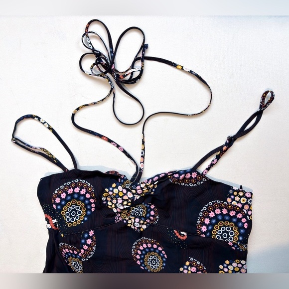 $445 Ciao Lucia Aurora Dress in Bomba Print Midi Dress M Floral Paisley halter - Picture 3 of 10